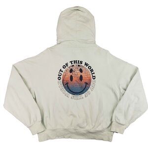 Arizona Jean Co. Out Of This World Alien Hoodie‎ Mens Medium Light Green